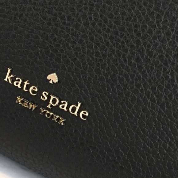 KATE SPADE LEILA MEDIUM TRIPLE COMPARTMENT SATCHEL SHOULDER BAG BLACK LEATHER - Picture 6 of 14